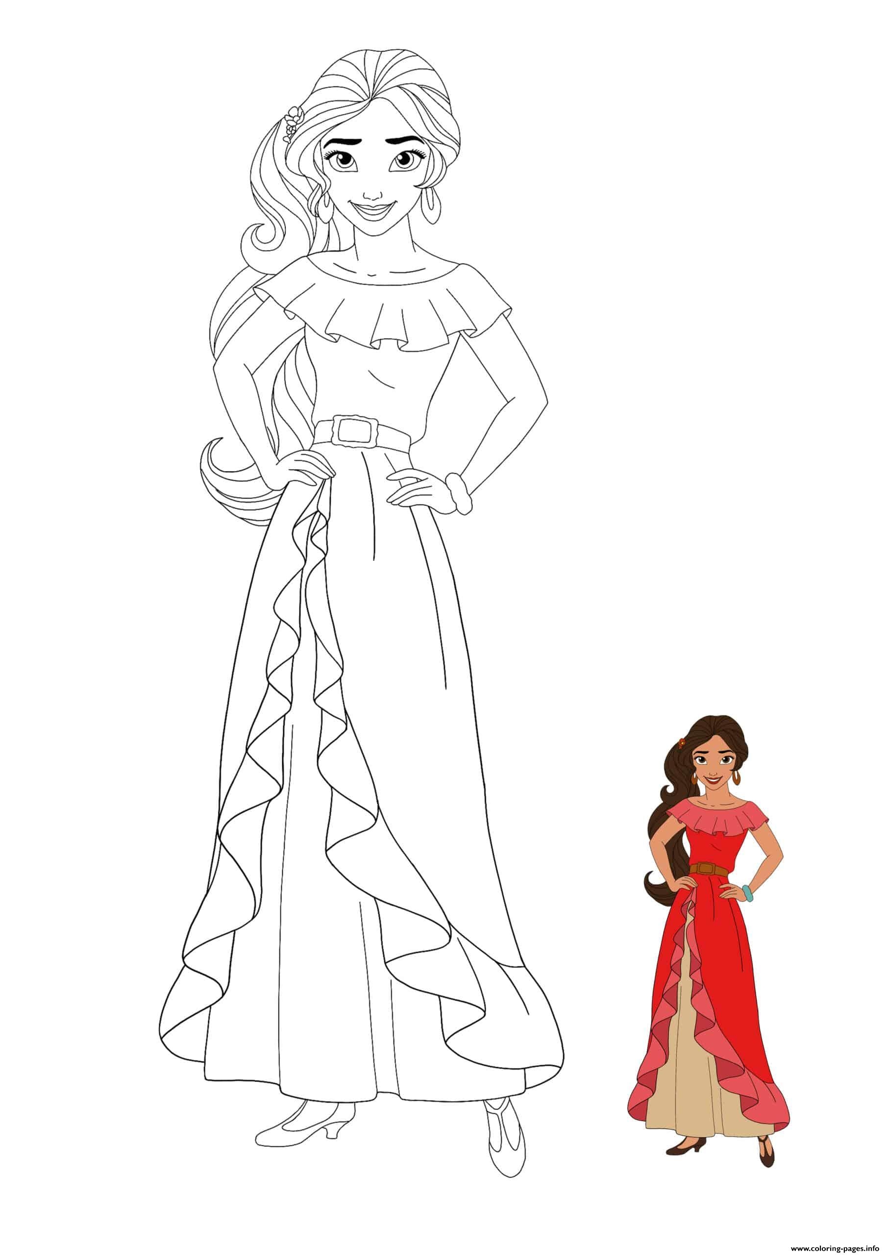 Disney Princess Elena Coloring Page Printable