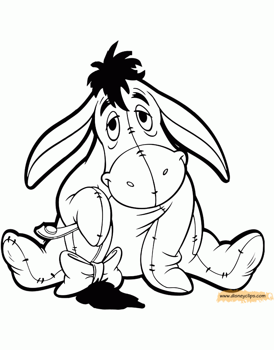 Disney S Eeyore Coloring Pages Disneyclips
