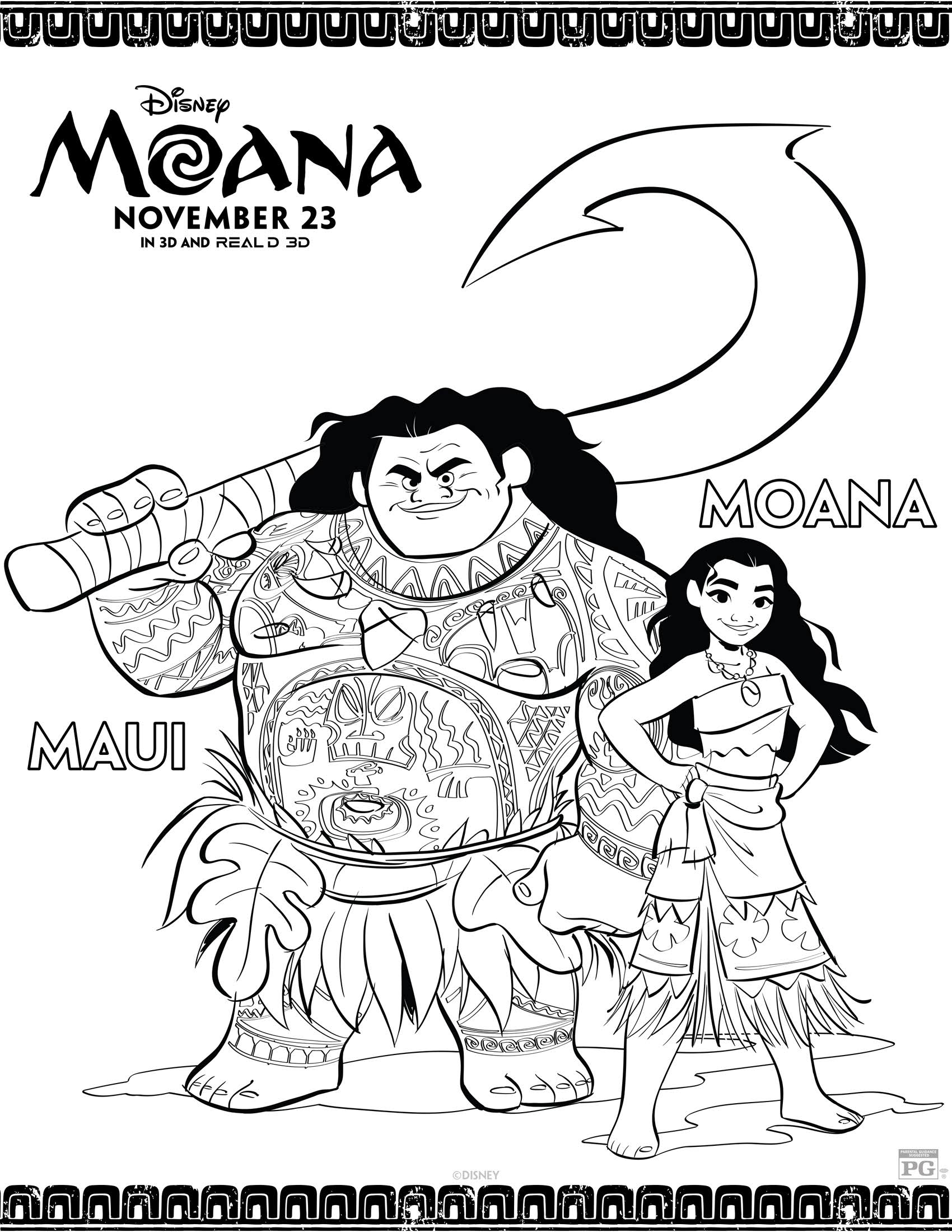 Disney S Moana Coloring Pages And Activity Sheets Printables