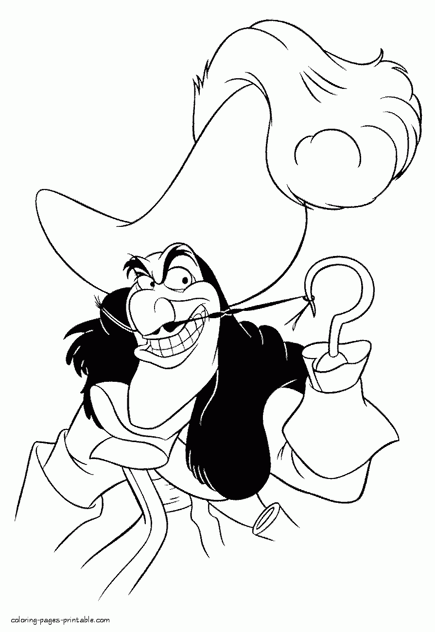Disney Villain Captain Hook Print Out COLORING PAGES PRINTABLE COM