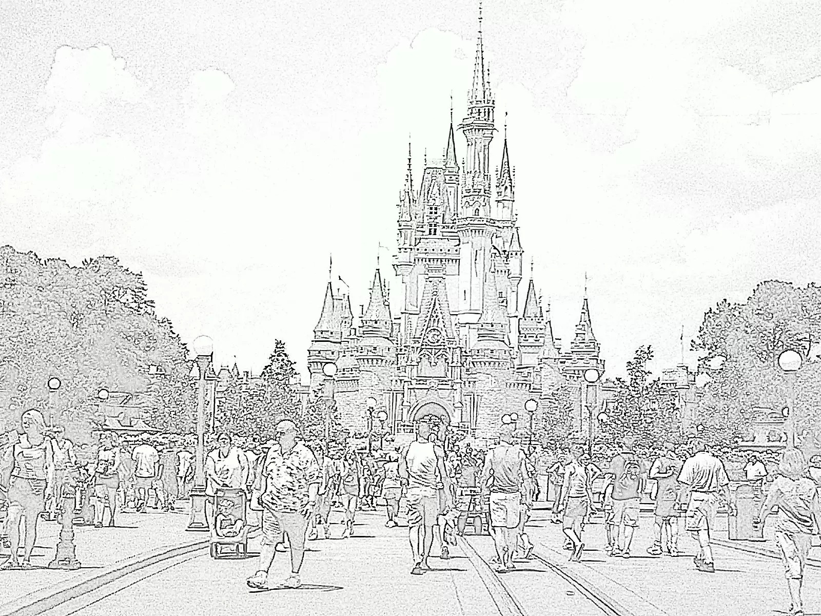 Disneyland Castle Drawing At PaintingValley Explore Collection Of Disneyland Castle Drawing