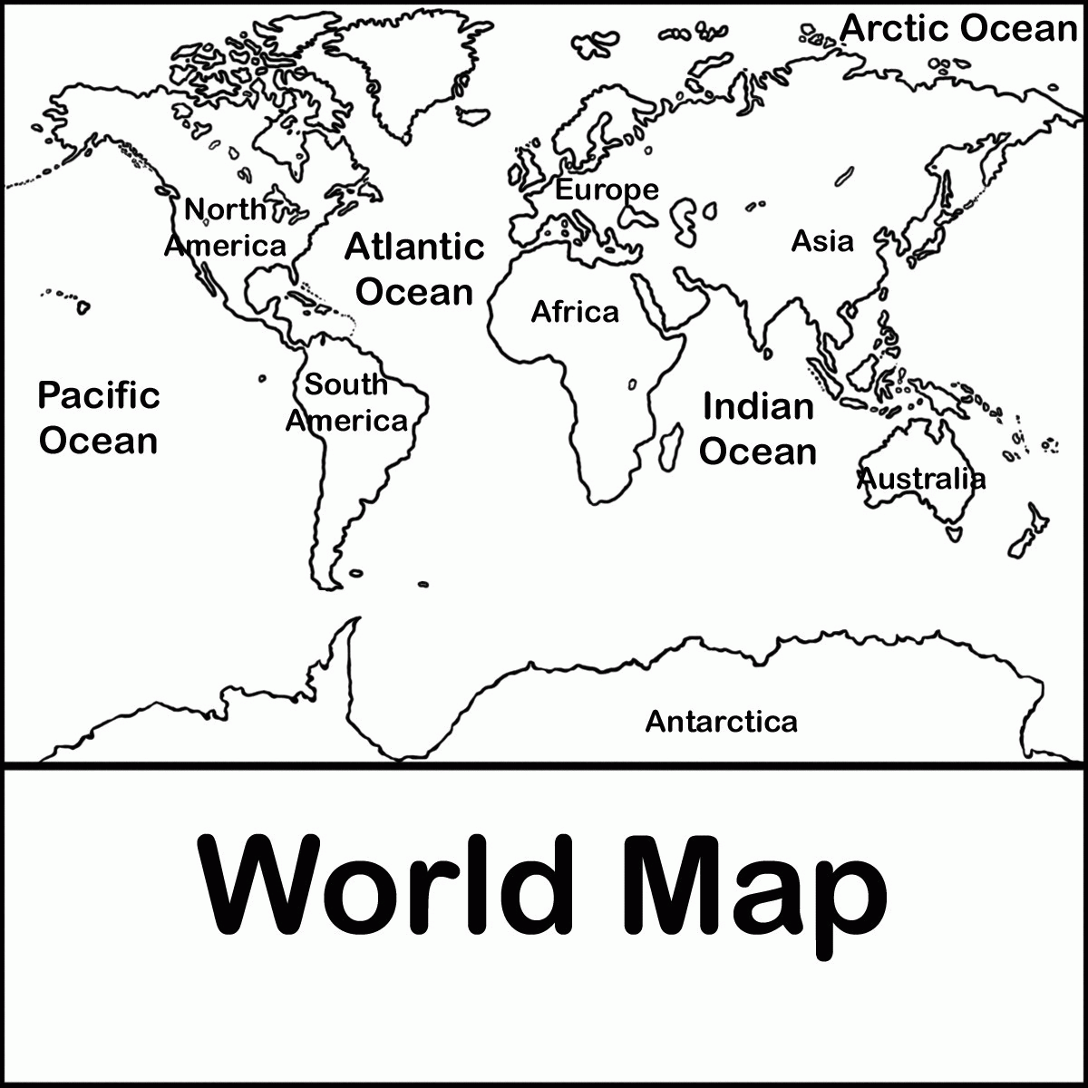 World Map Coloring Pages