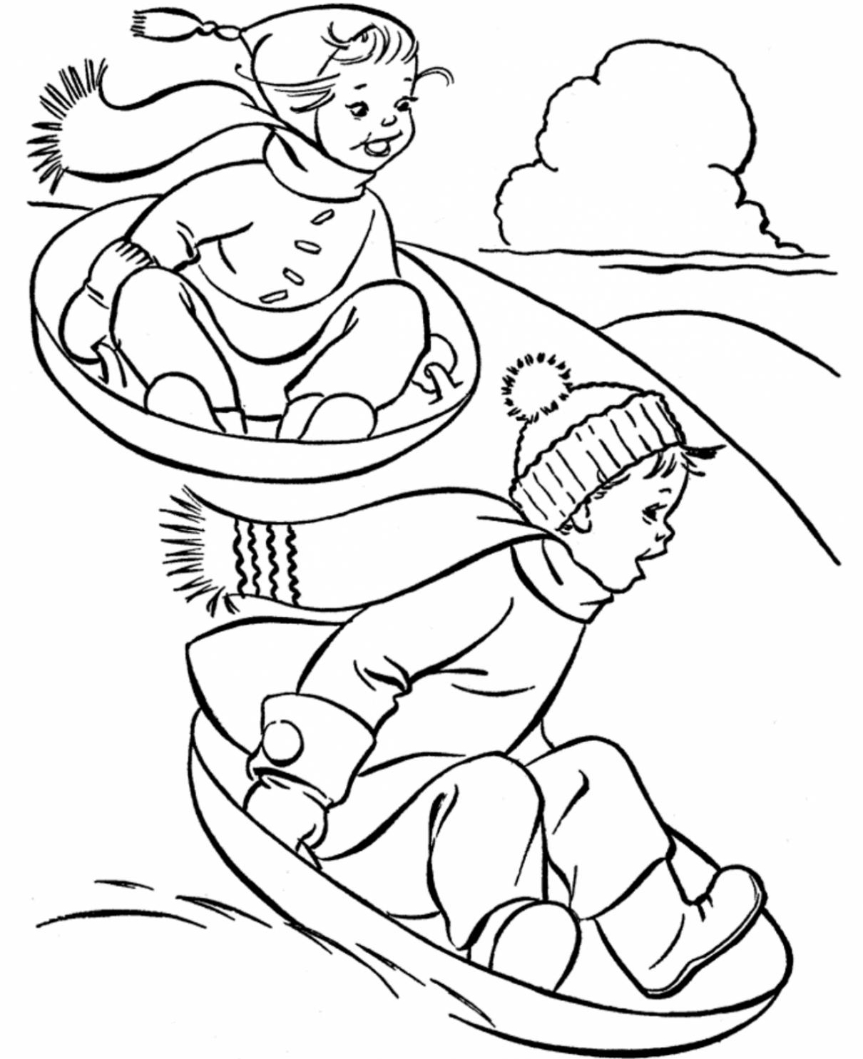 Dog Sled Coloring Printable Pages