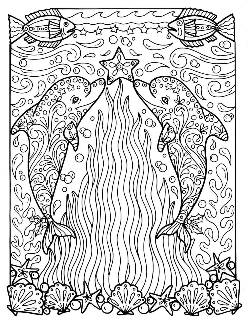 Dolphins Coloring Pages 100 Free Coloring Pages
