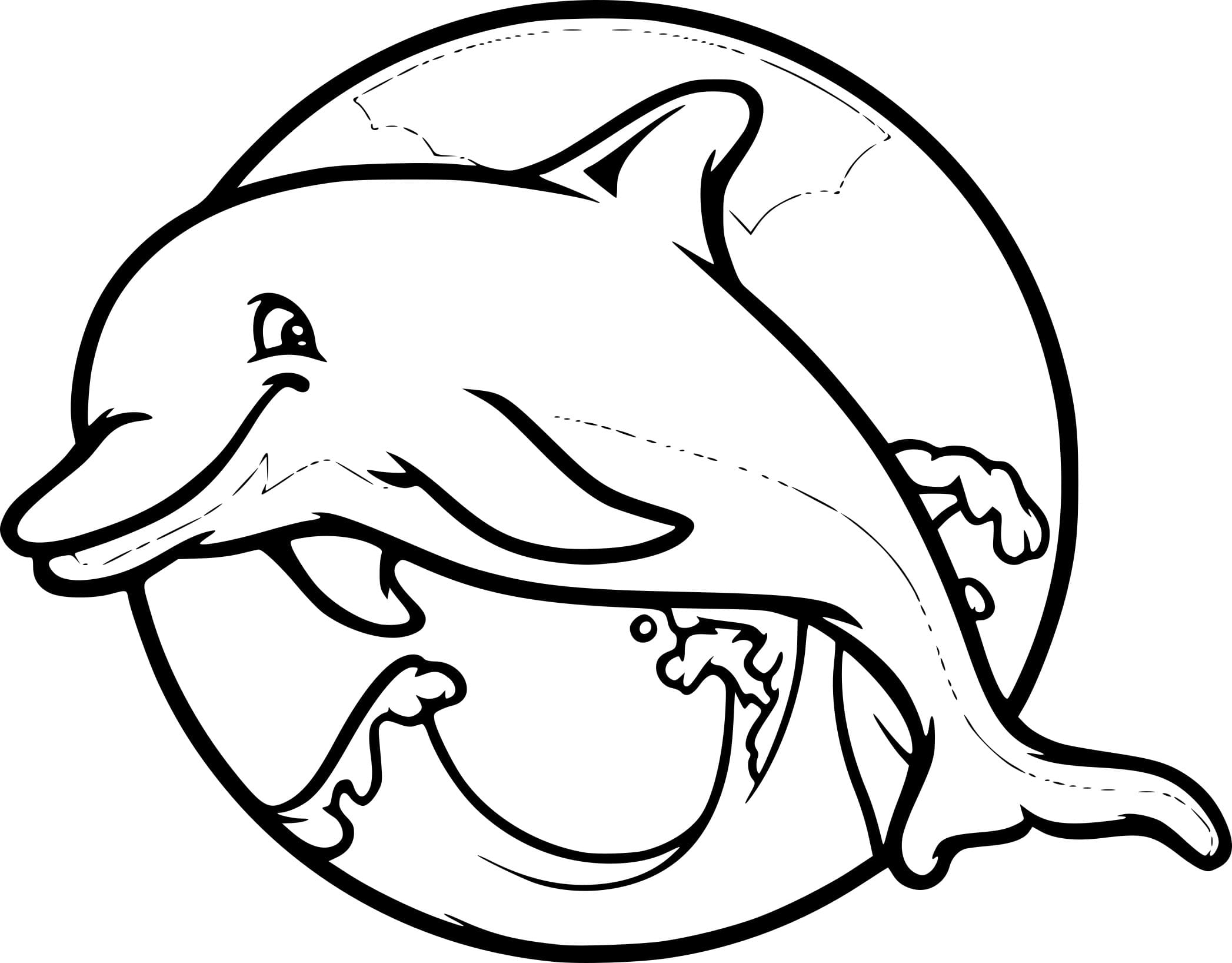 Dolphins Coloring Pages 100 Pictures Free Printable