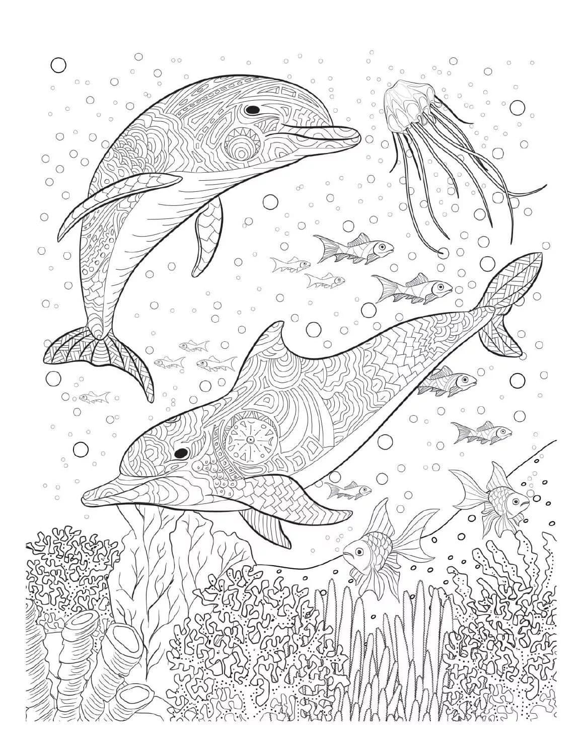 Dolphins Coloring Pages 100 Pictures Free Printable