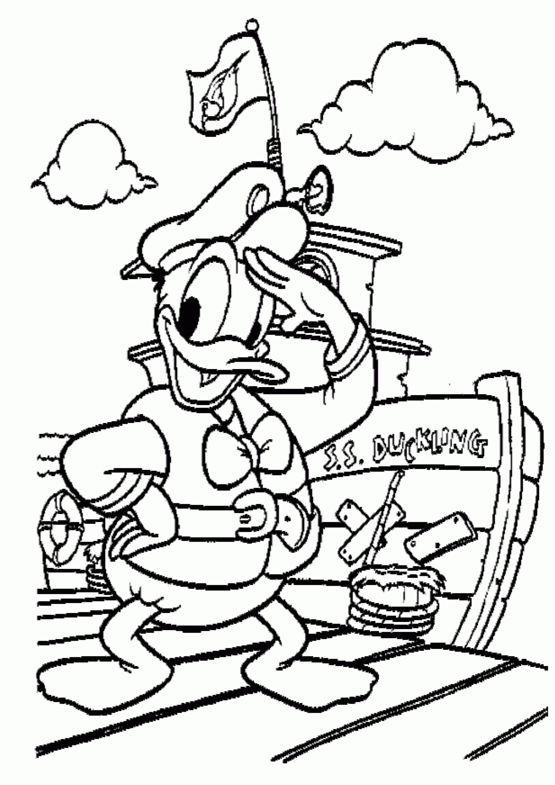 DONALD COLORING PAGES Coloring Home