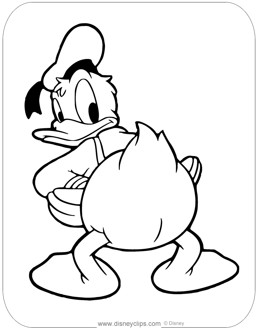 Donald Duck Coloring Pages Disneyclips