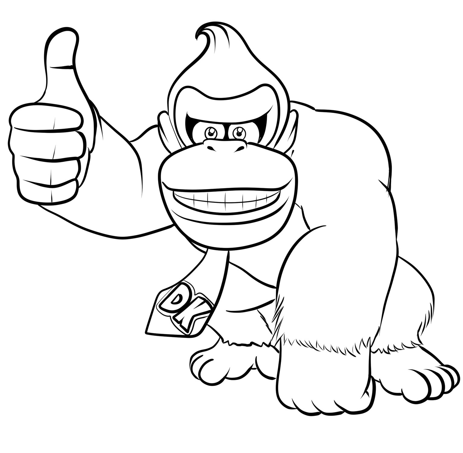 Donkey Kong 01 Coloring Page