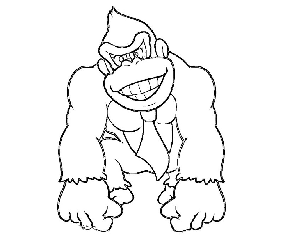 Donkey Kong Printable Coloring Pages