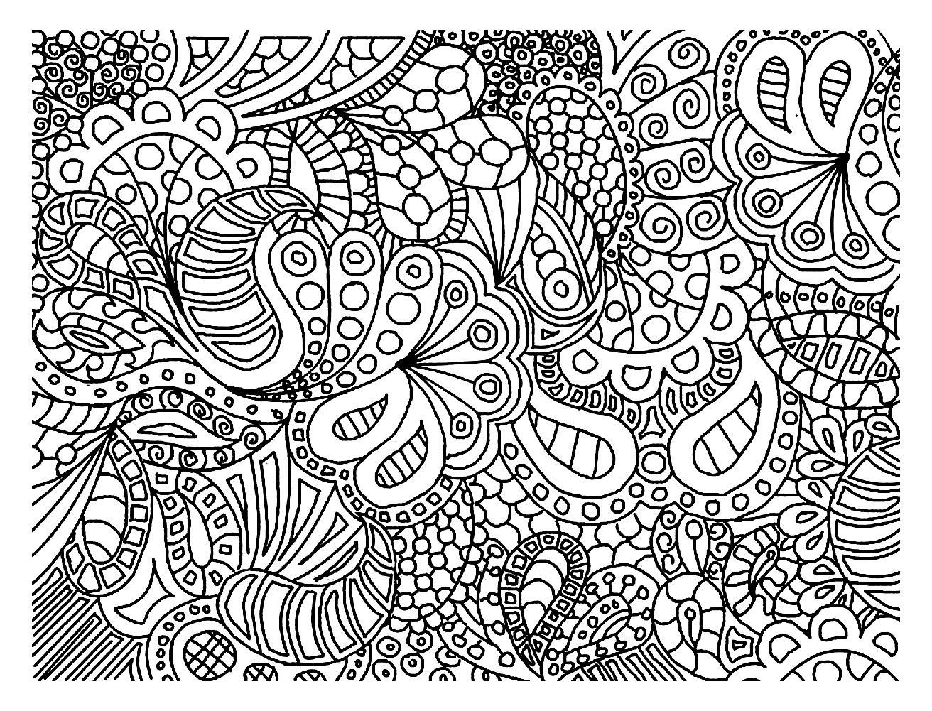 Doodle Art To Color For Children Doodle Art Coloring Pages For Kids