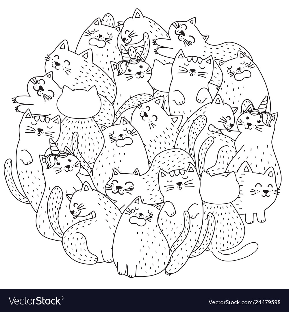 Cute Cat Coloring Pages