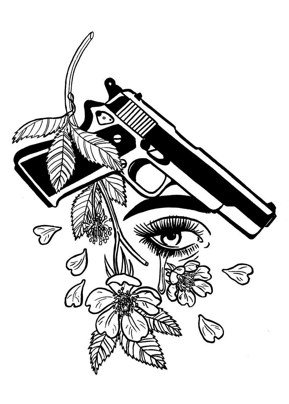 Dope Tattoo Pencil Coloring Pages
