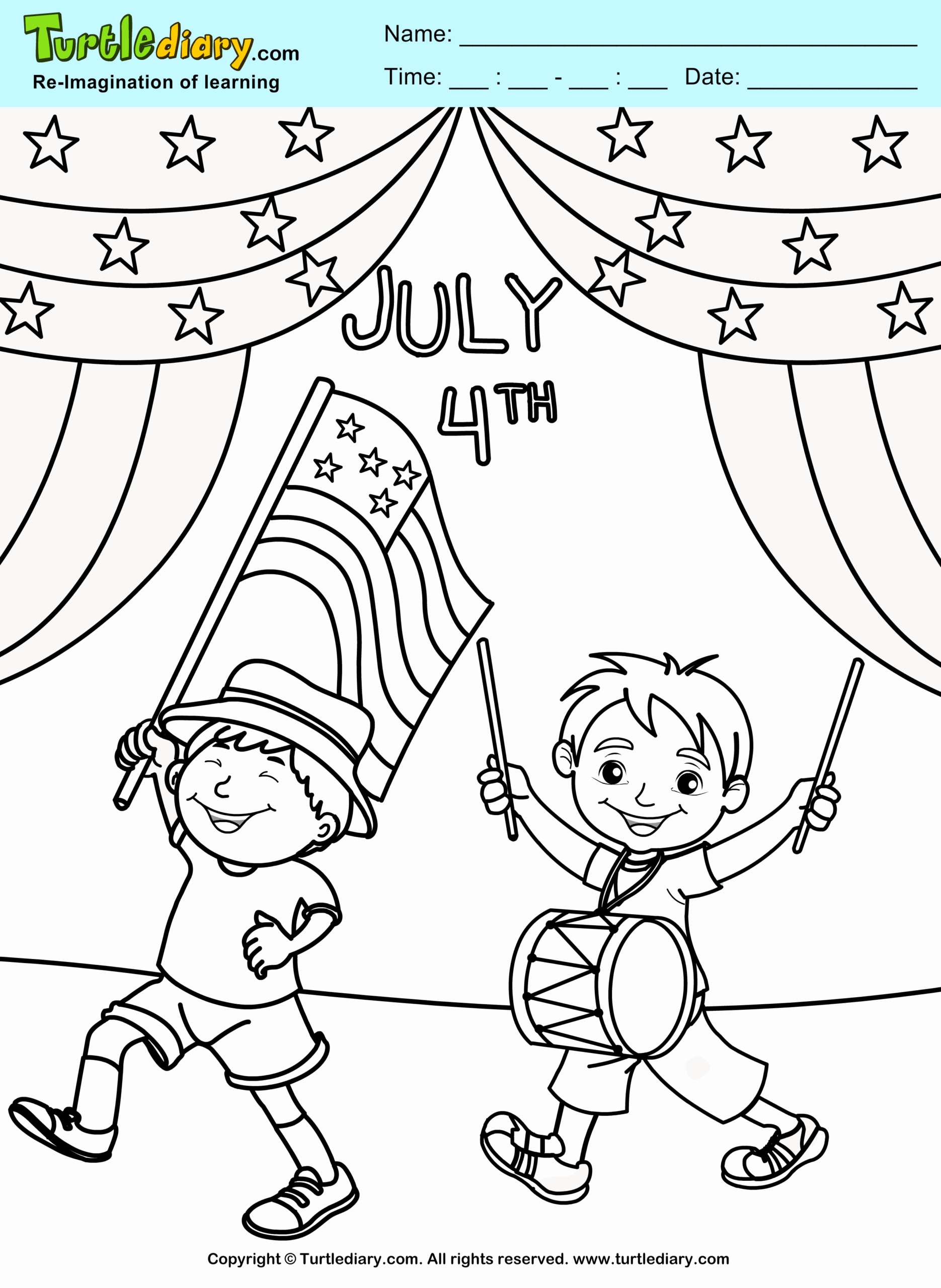 Fourth Of July Coloring Pages
