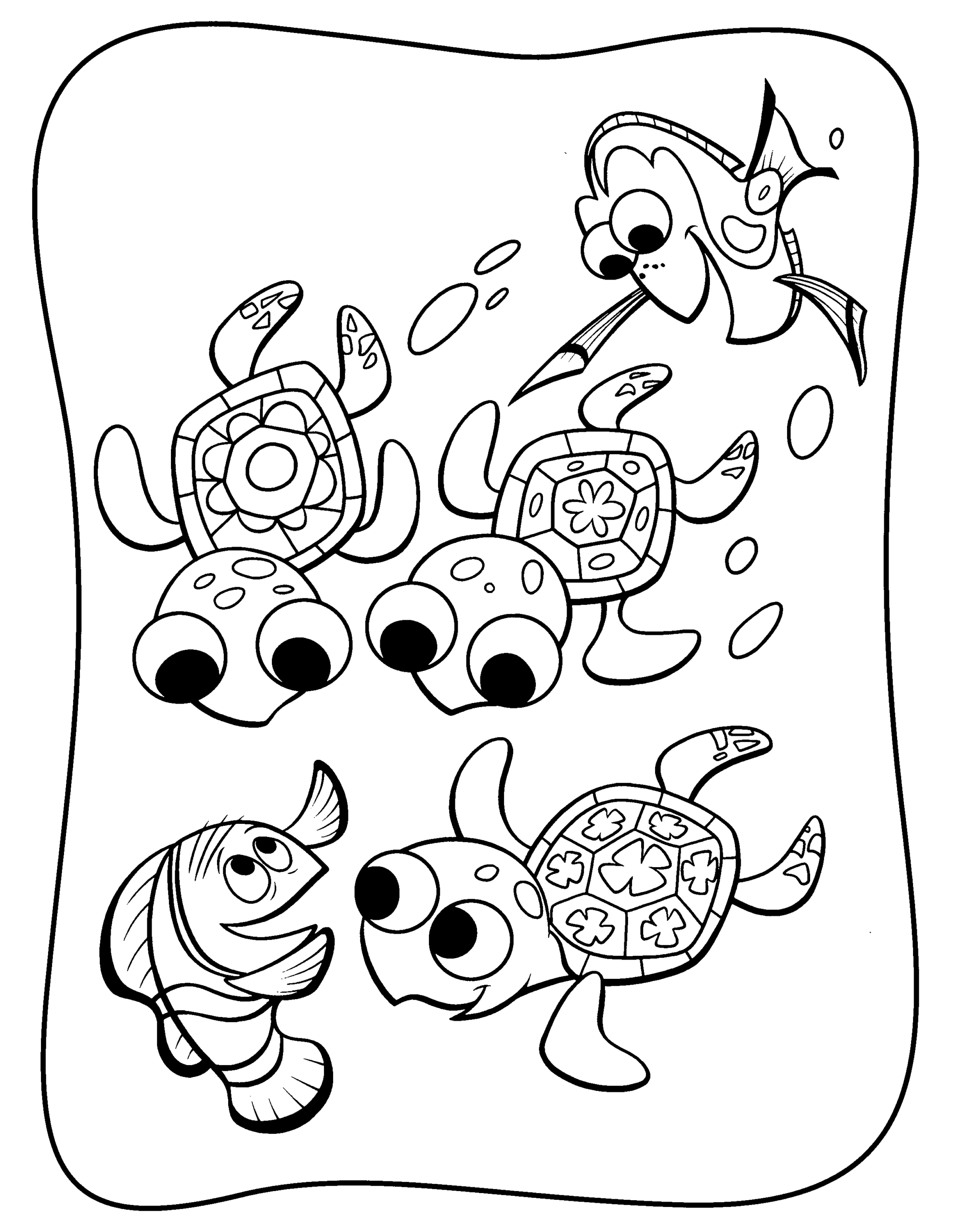 Download Dory Coloring Pages Finding Nemo Coloring Pages Ocean Coloring Pages Turtle Coloring