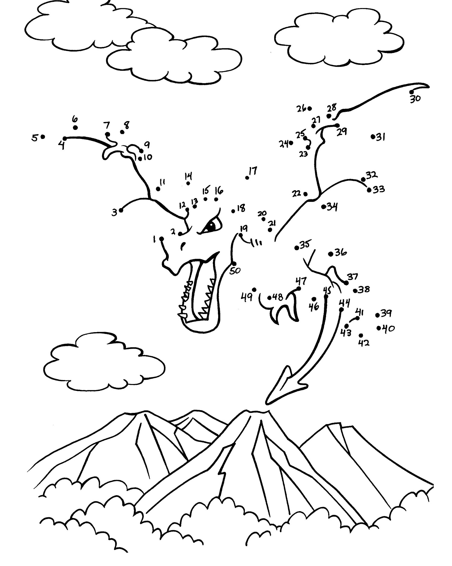 Dot To Dot Coloring Pages