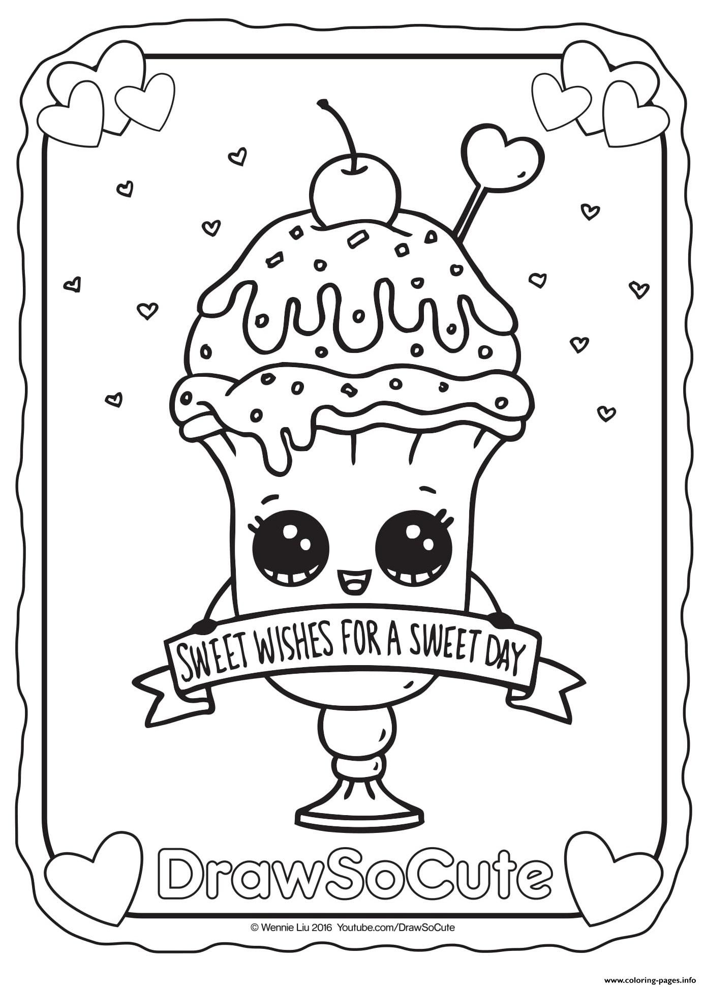 Draw So Cute Coloring Pages 4 D Sundae Coloring Page Image Clipart Grig3 Unicorn