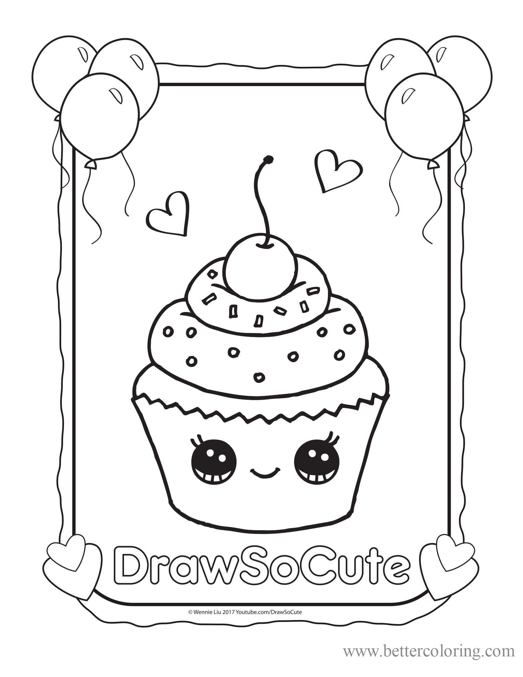 Cupcake Coloring Pages