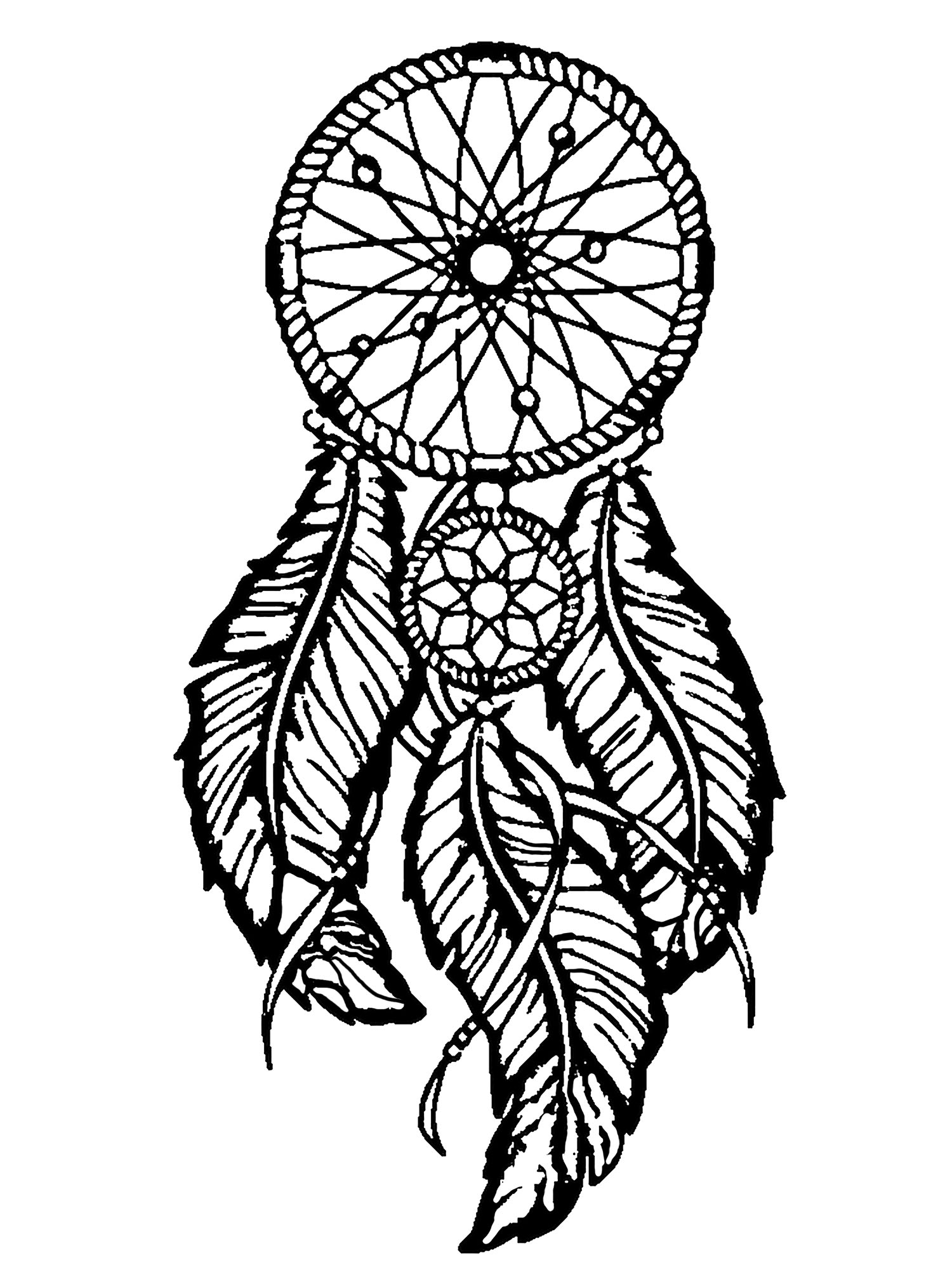 Dream Catcher Coloring Page