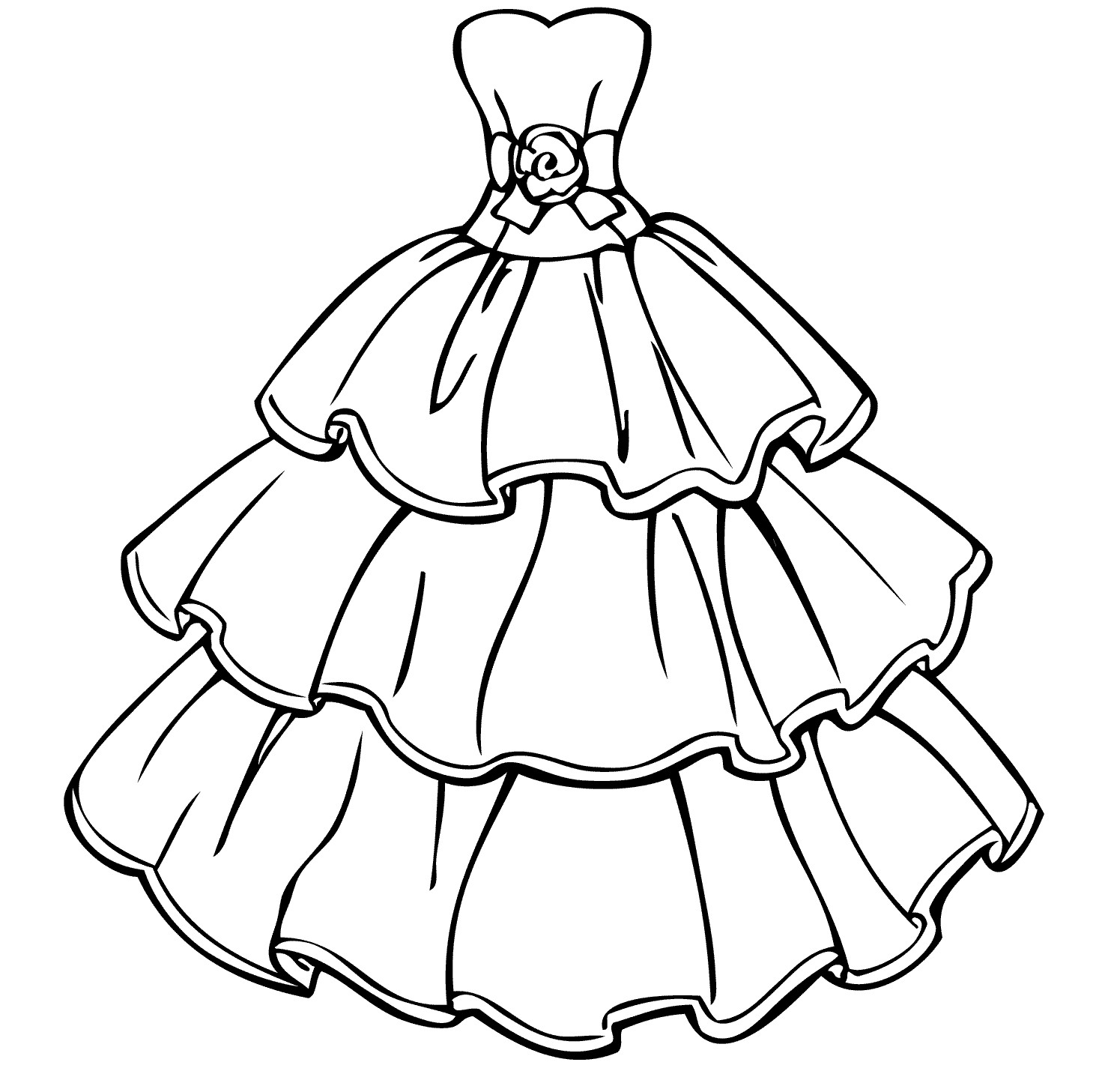 Dress Coloring Pages