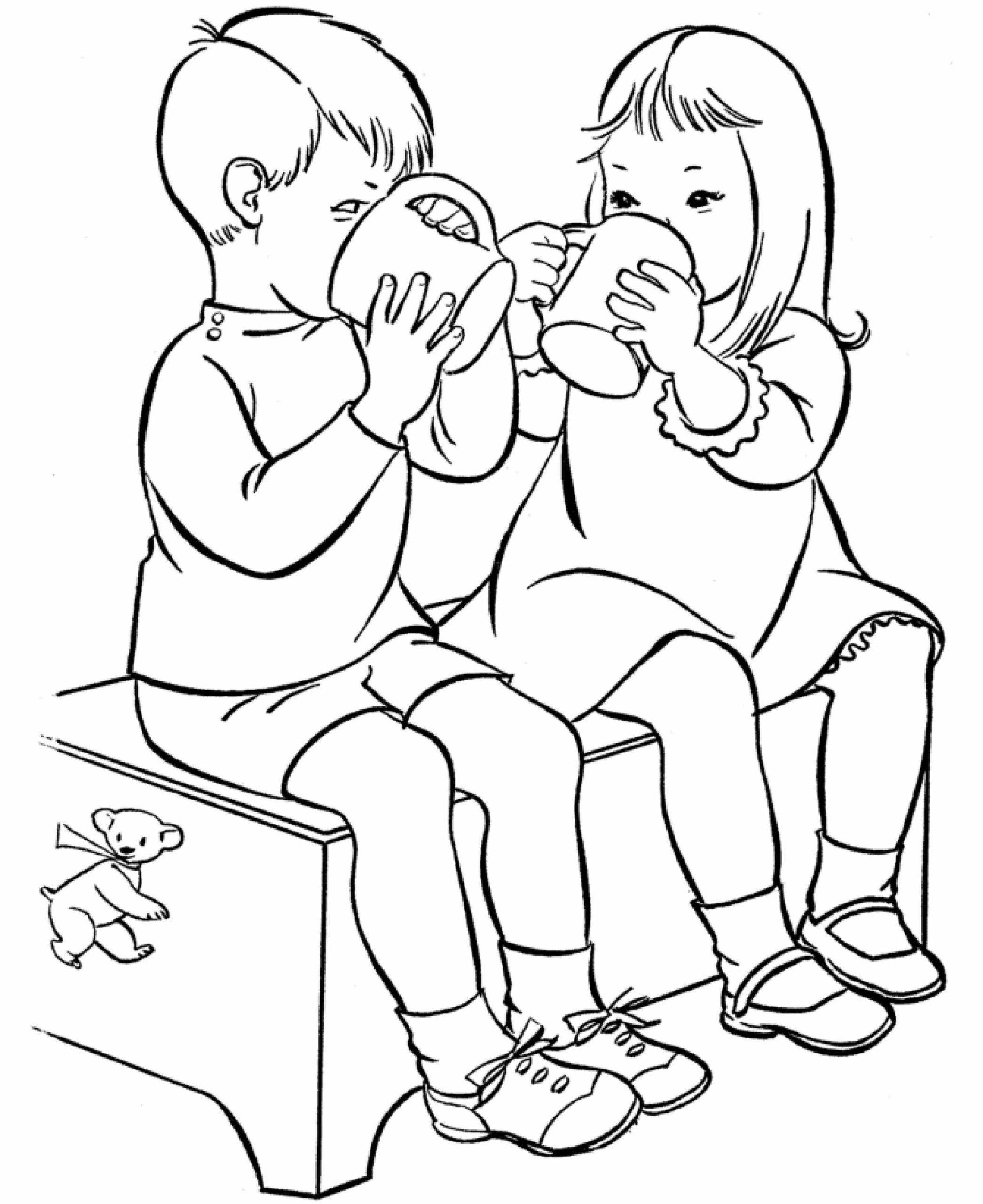 Printable Drinking Coloring Pages