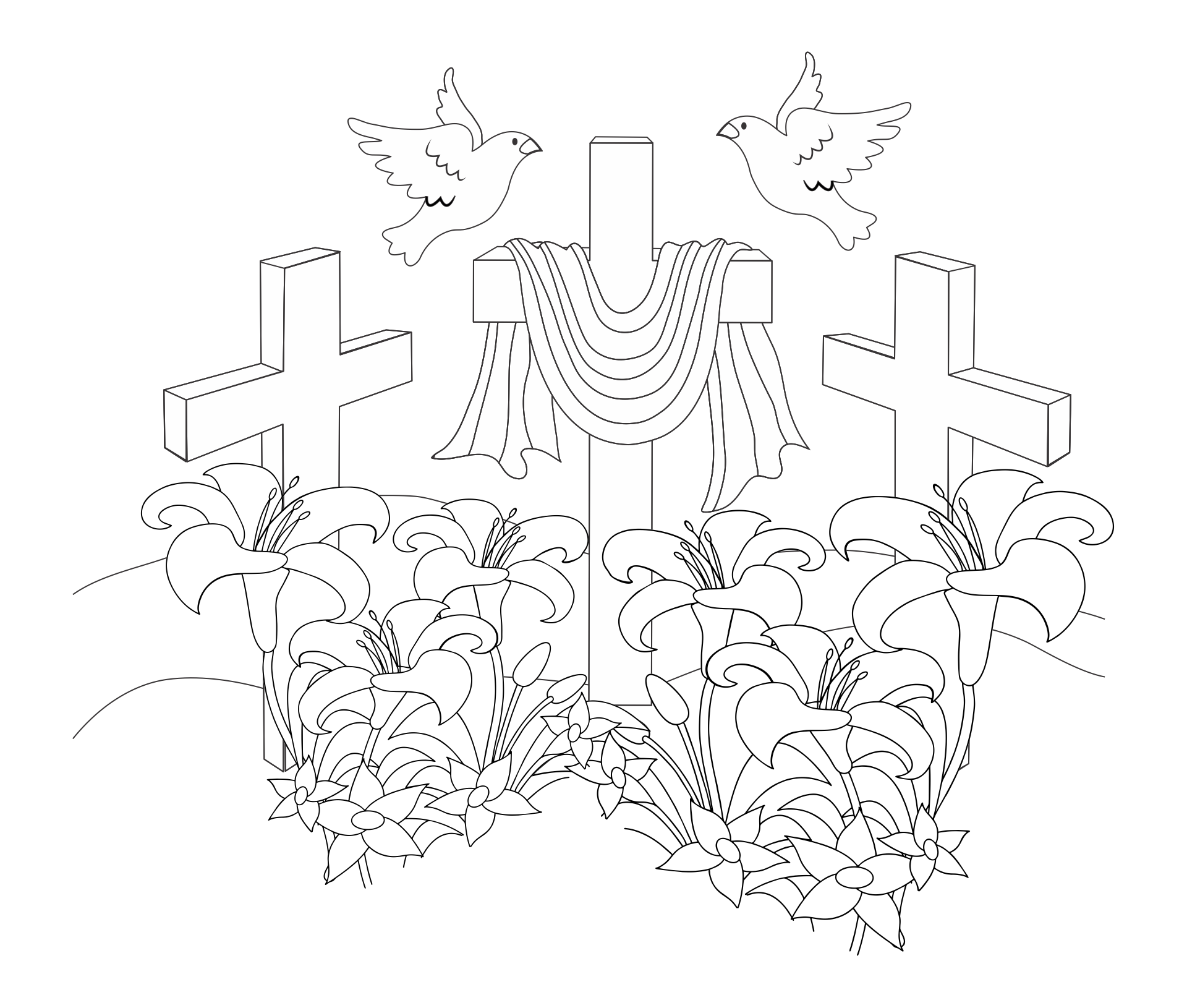 Easter Cross Coloring Pages 10 Free PDF Printables Printablee