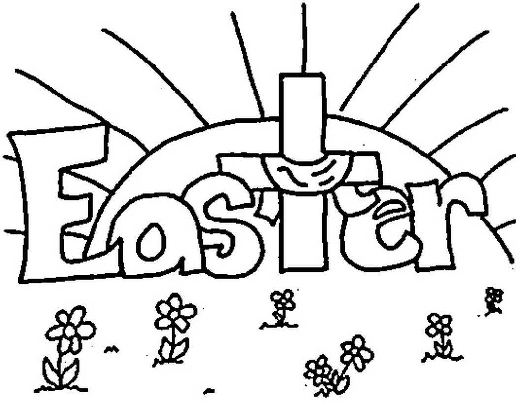 Easter Cross Coloring Page Printables