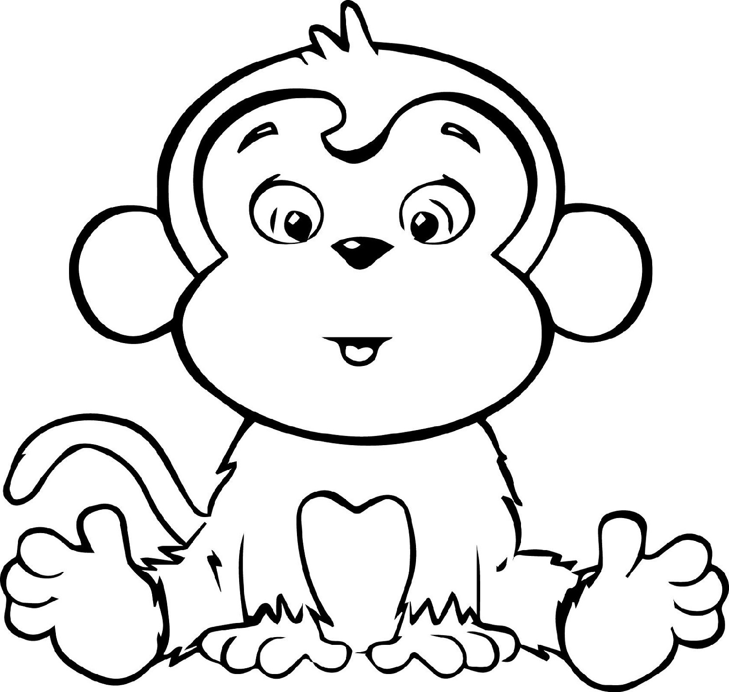 Easy And Hard Coloring Pages Of Monkeys 101 Activity