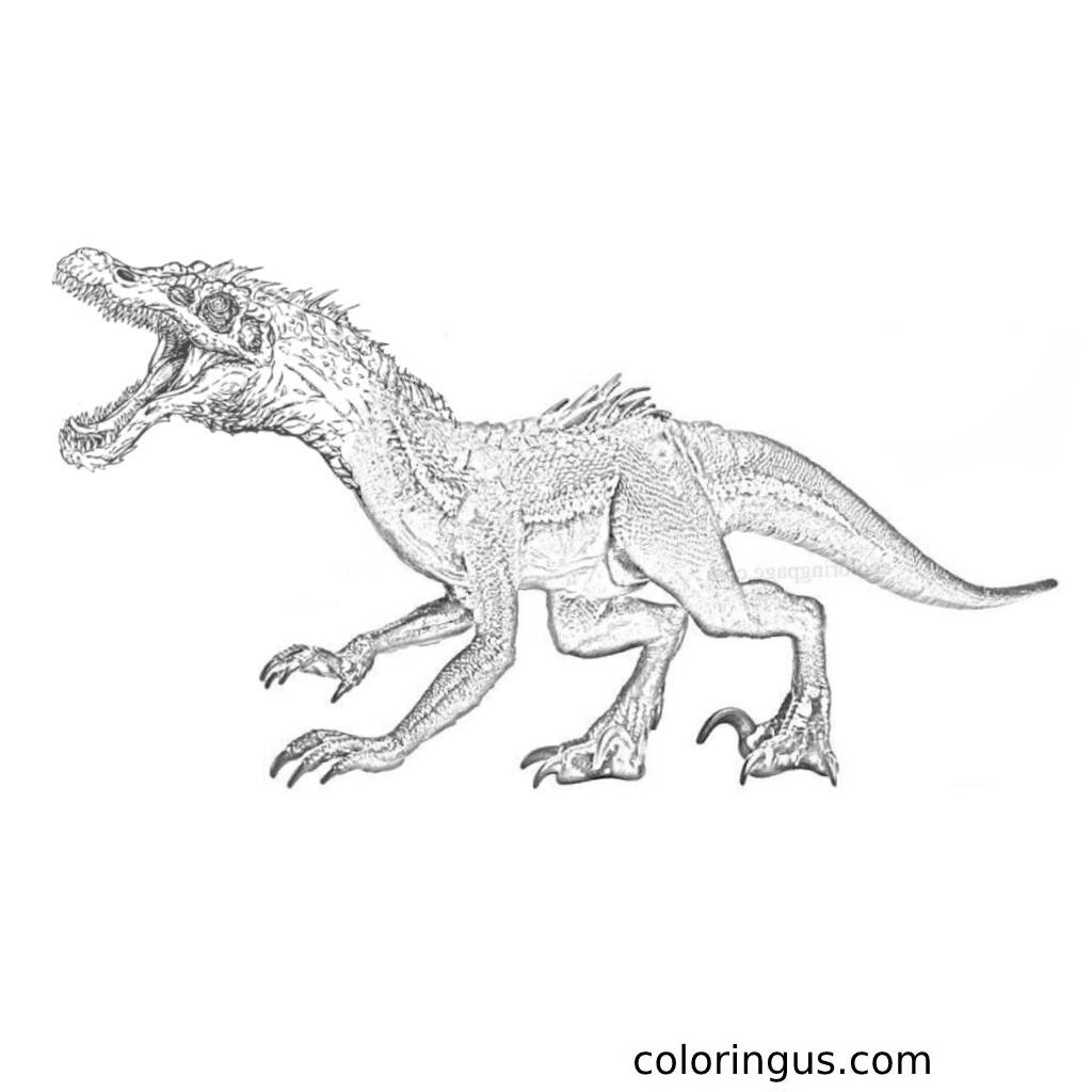 Easy Indoraptor Coloring Page