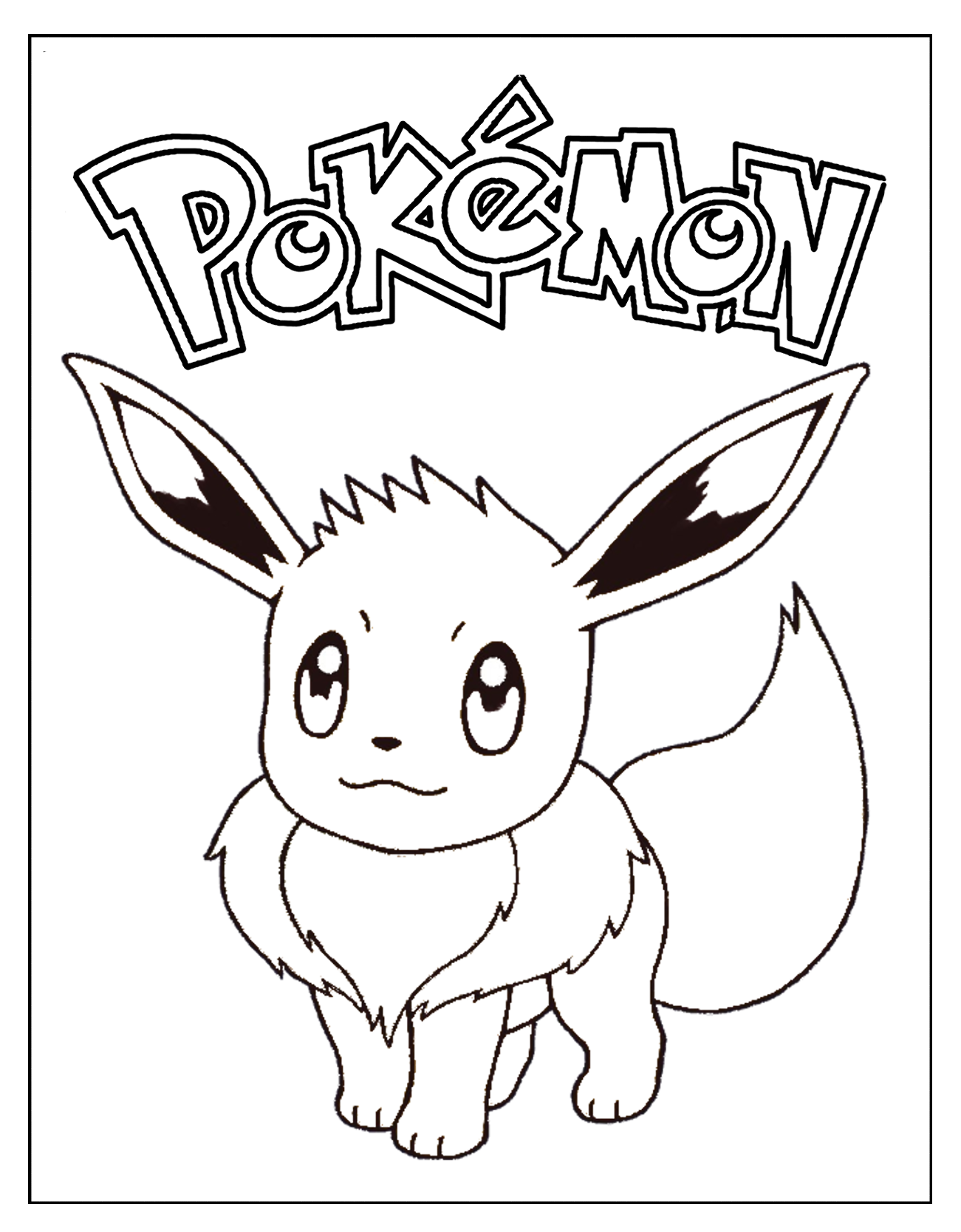 Eevee Coloring Page Printable