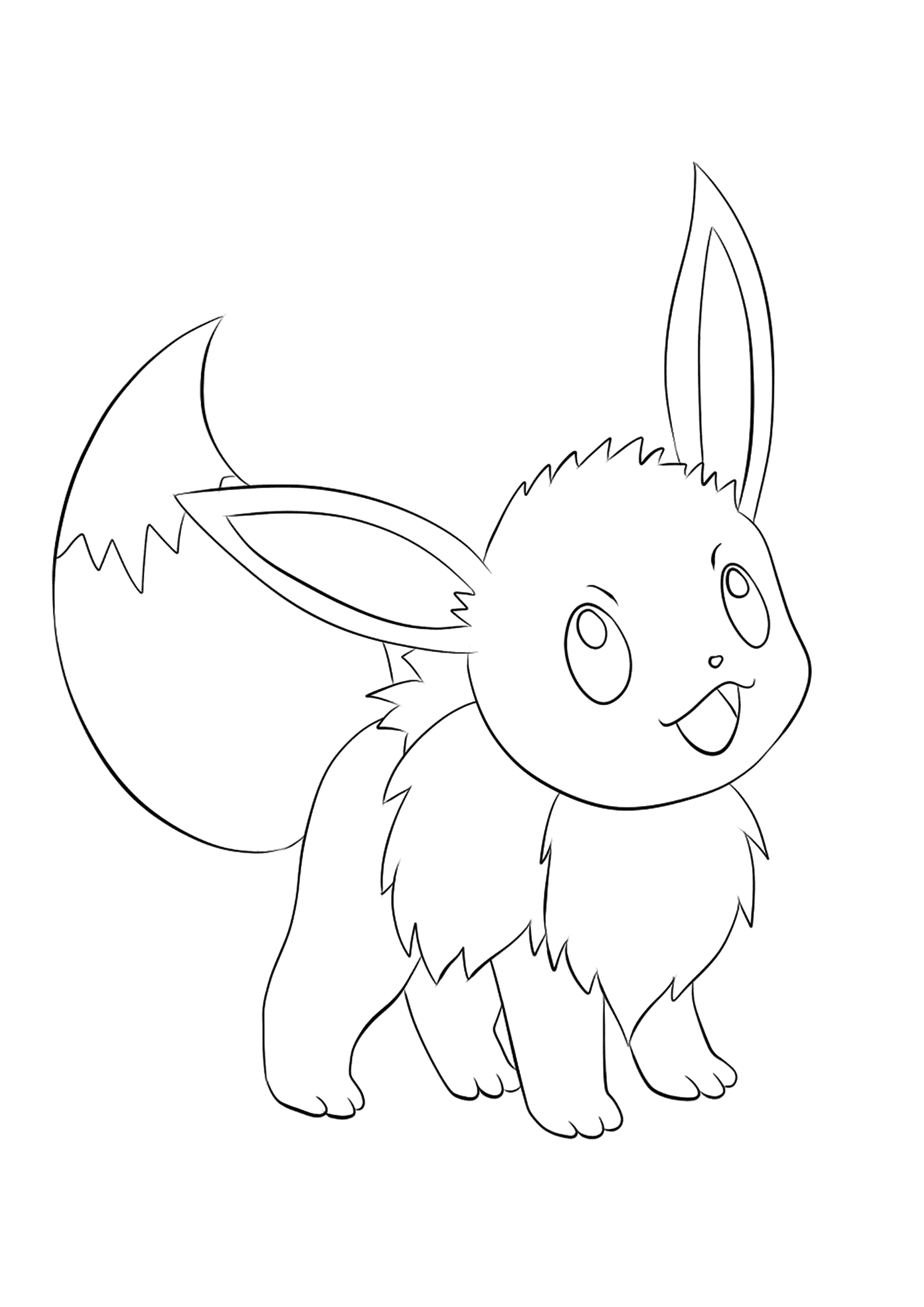 Eevee No 133 Pokemon Generation I Pokemon Coloring Pages For Kids