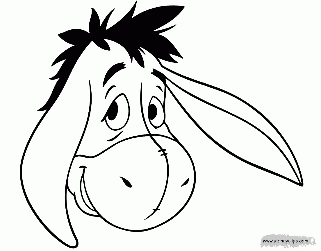 Eeyore Coloring Pages Disneyclips