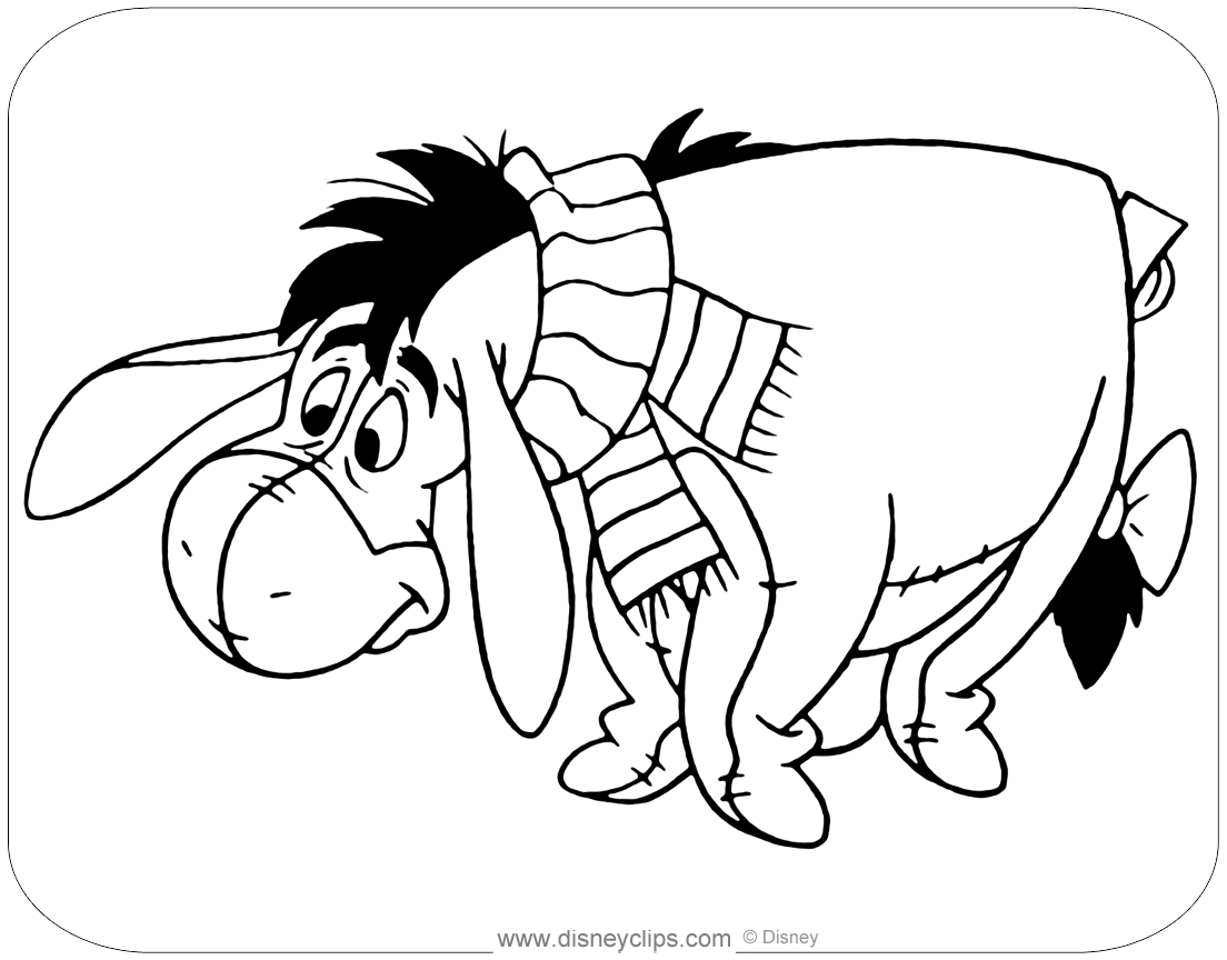 Eeyore Coloring Pages Disneyclips