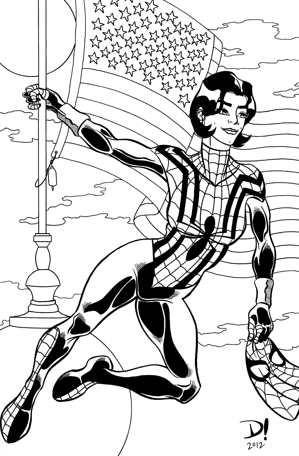 Effortfulg Spider Girl Coloring Pages
