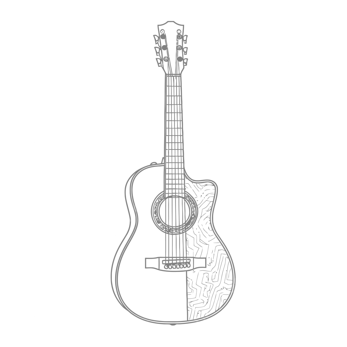Guitar Coloring Page