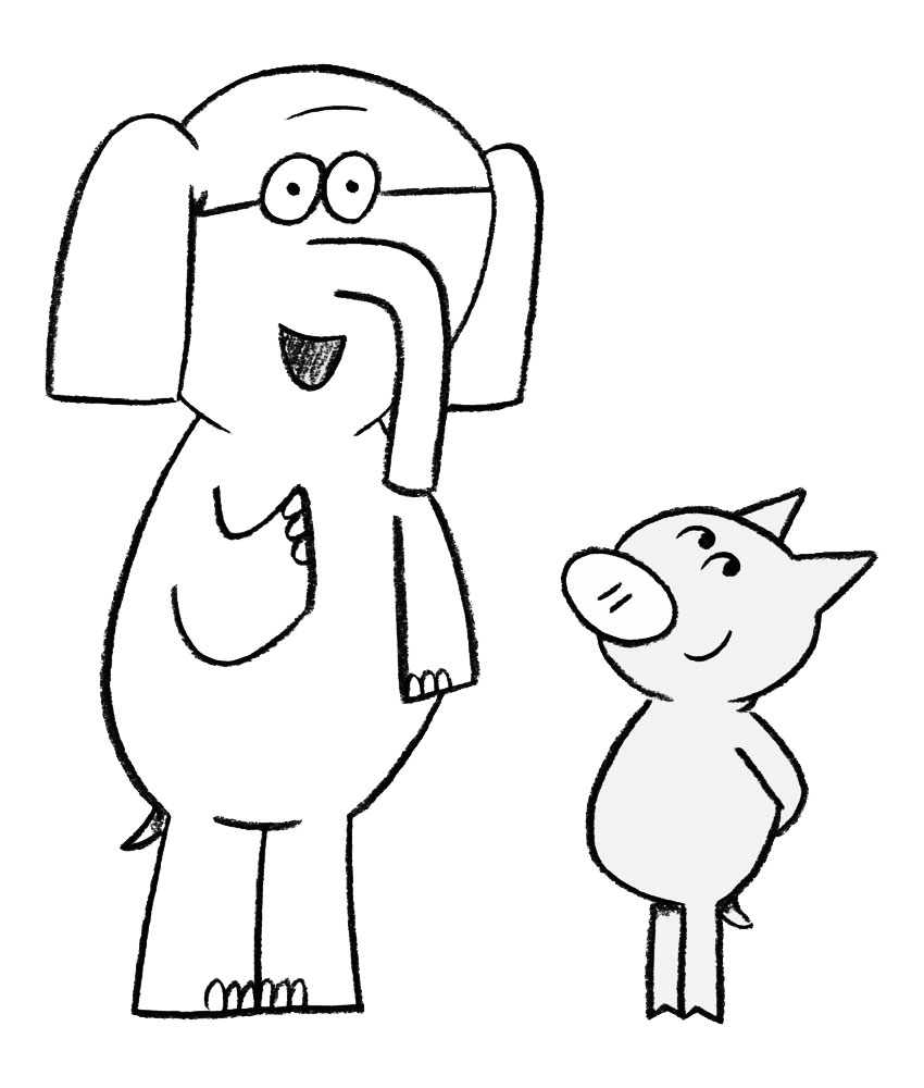 Elephant And Piggie Coloring Pages Coloring Home