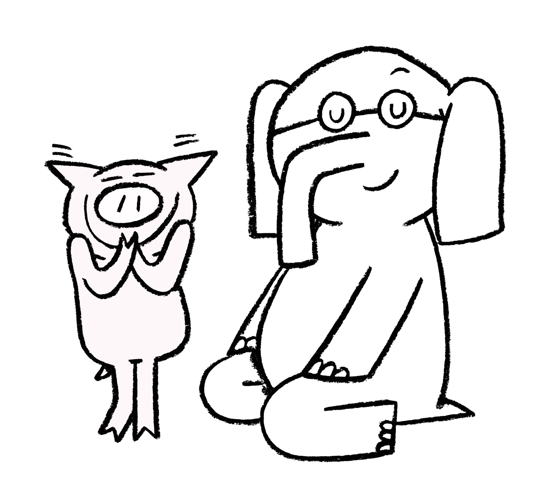 Elephant And Piggie Coloring Pages Coloring Home
