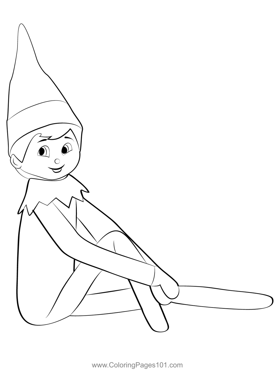 Elf 3 Coloring Page For Kids Free Elfs Printable Coloring Pages Online For Kids