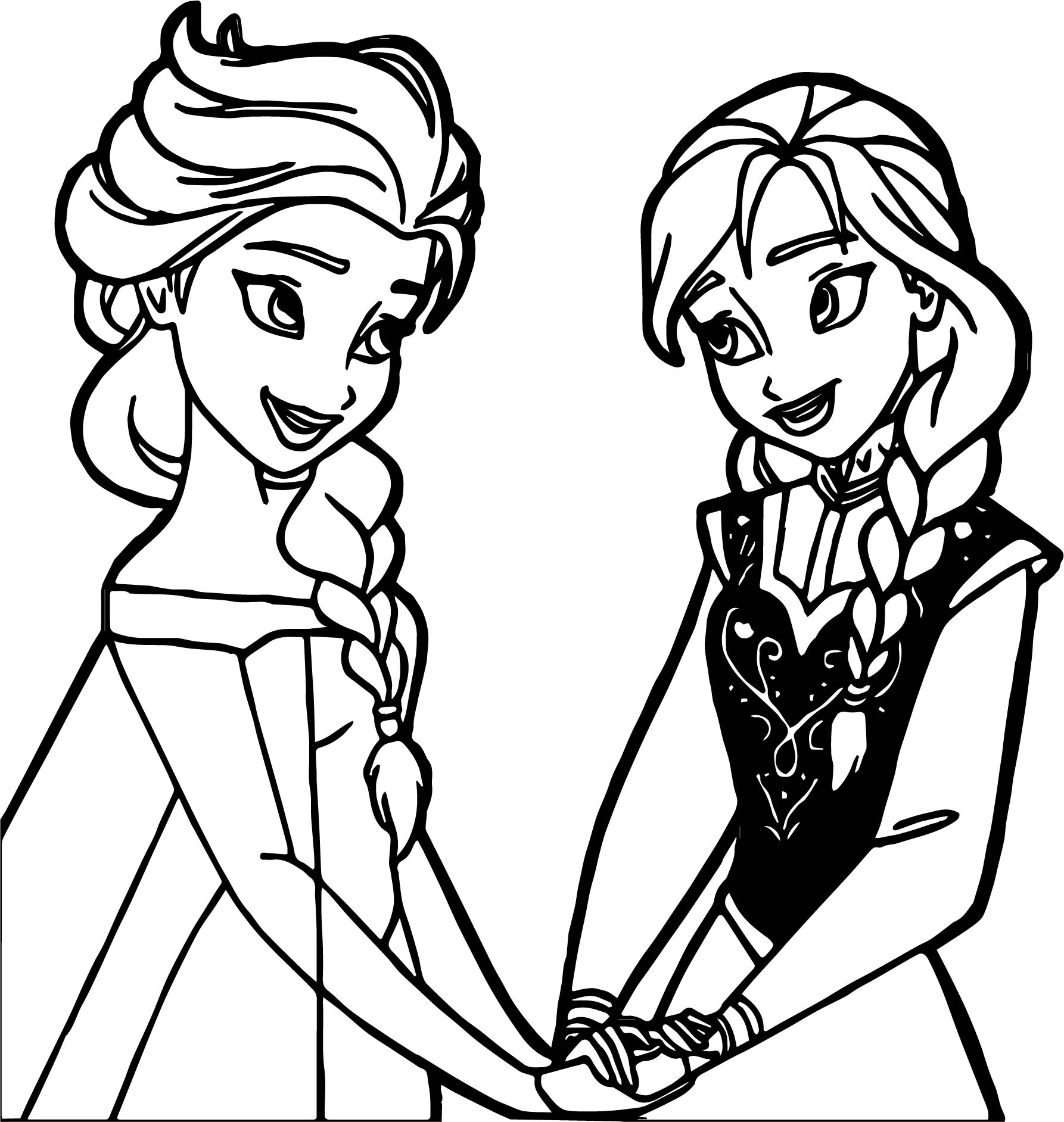Elsa Anna Coloring Pages