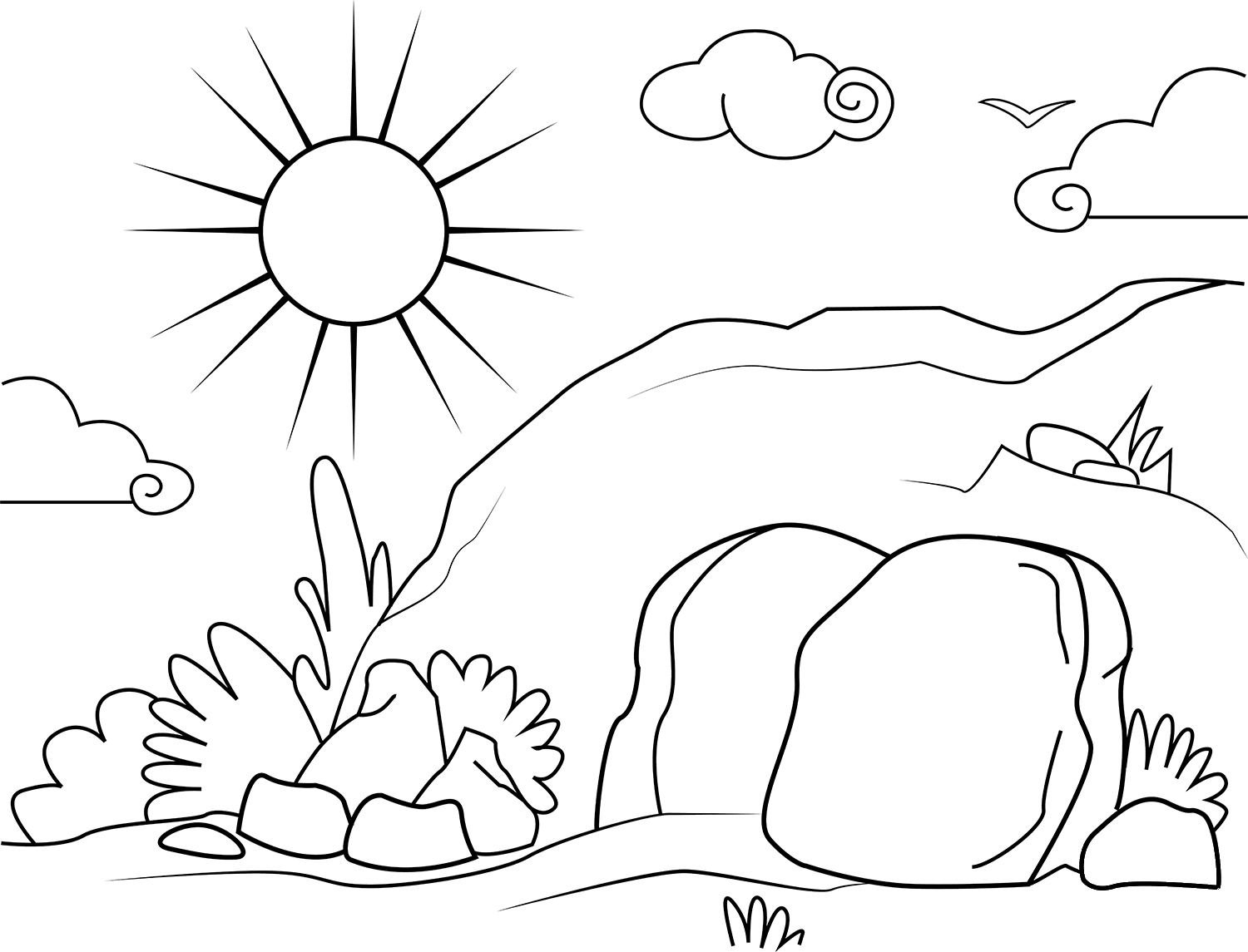 Empty Tomb Coloring Page ColouringPages
