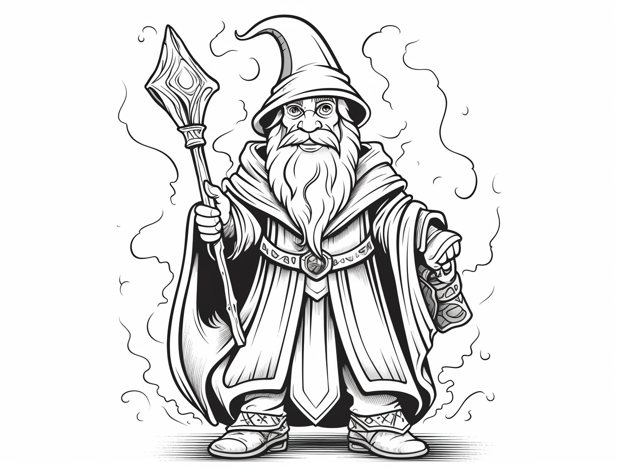 Wizard Coloring Pages