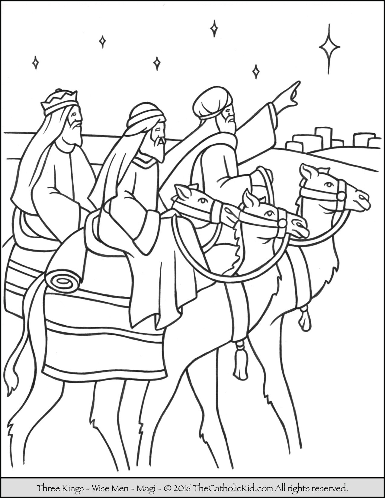 Epiphany Catholic Coloring Pages The Catholic Kid