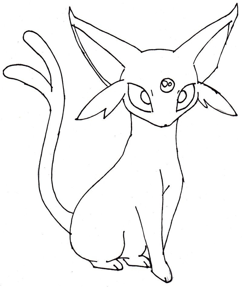 Espeon Coloring Pages Coloring Home