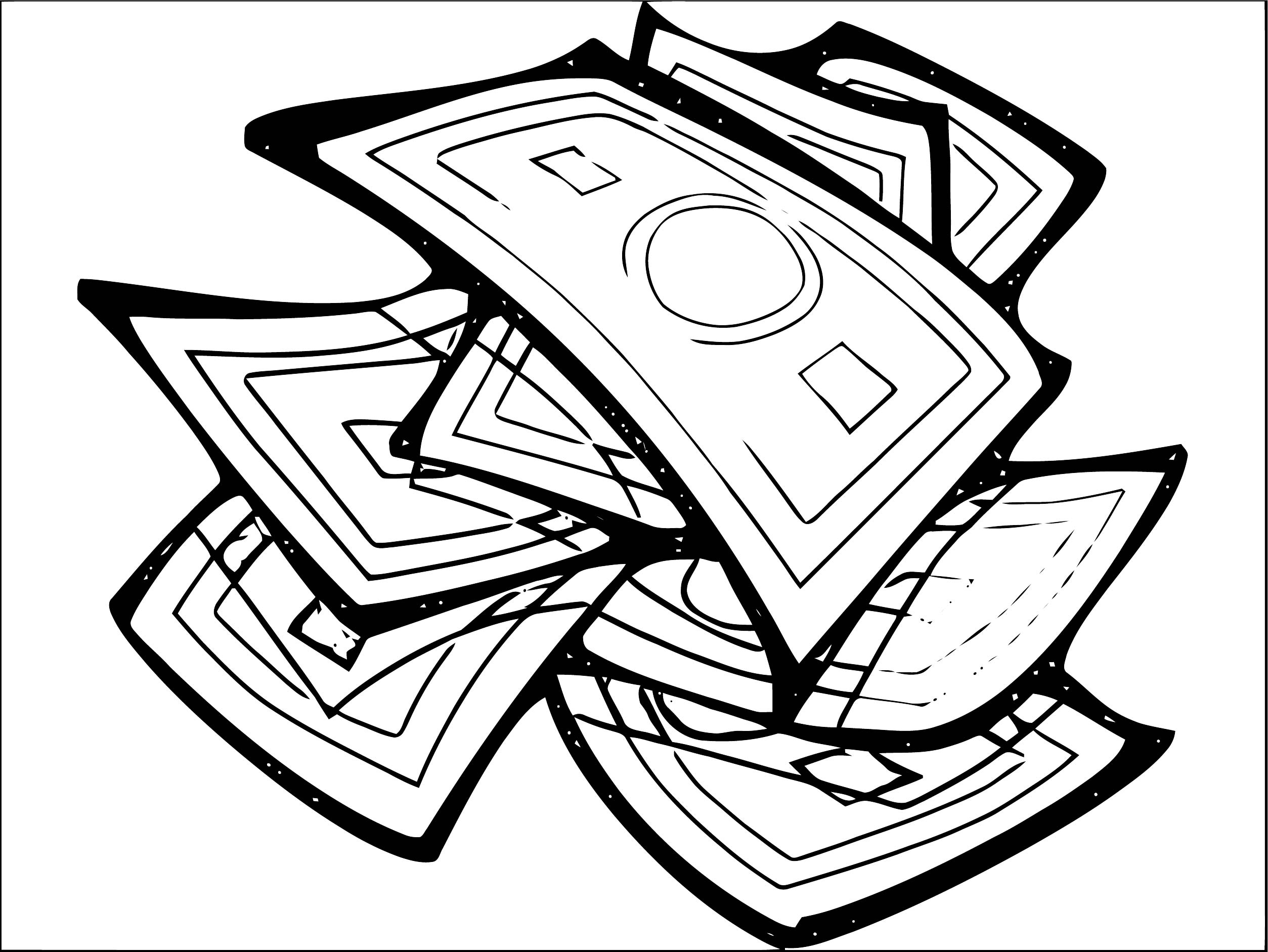 Fake Money Pages Coloring Pages