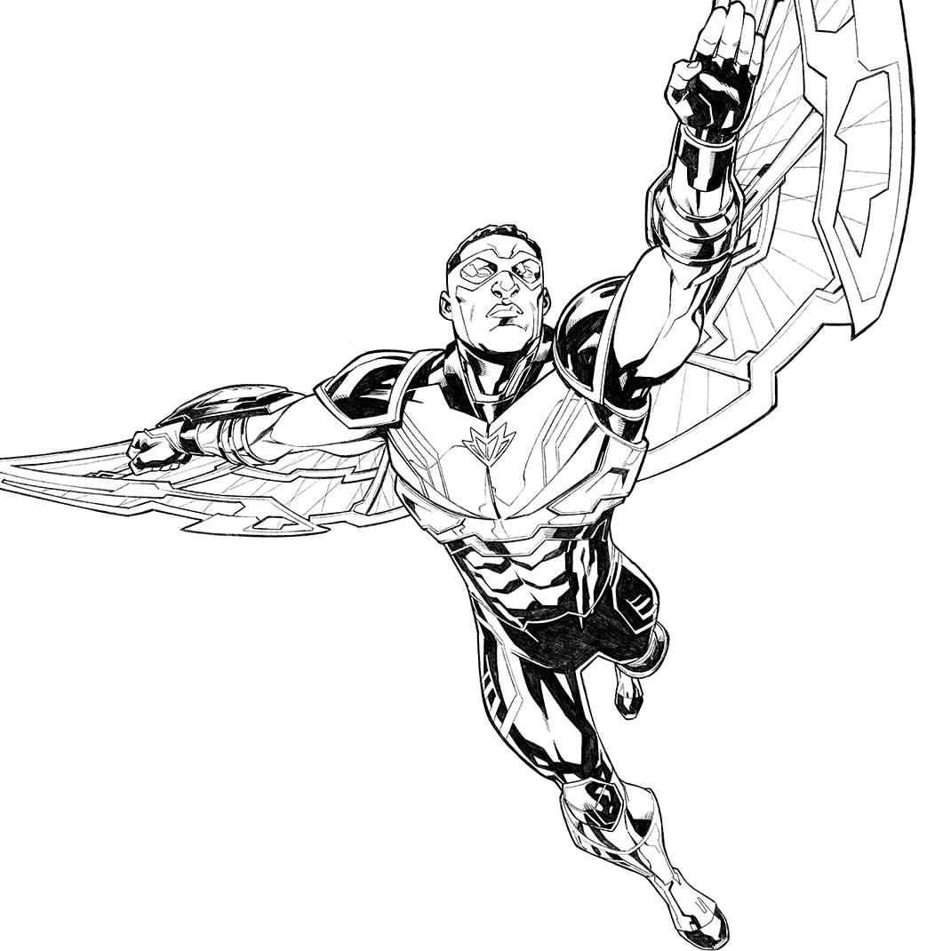 Falcon Avengers Da Colorare