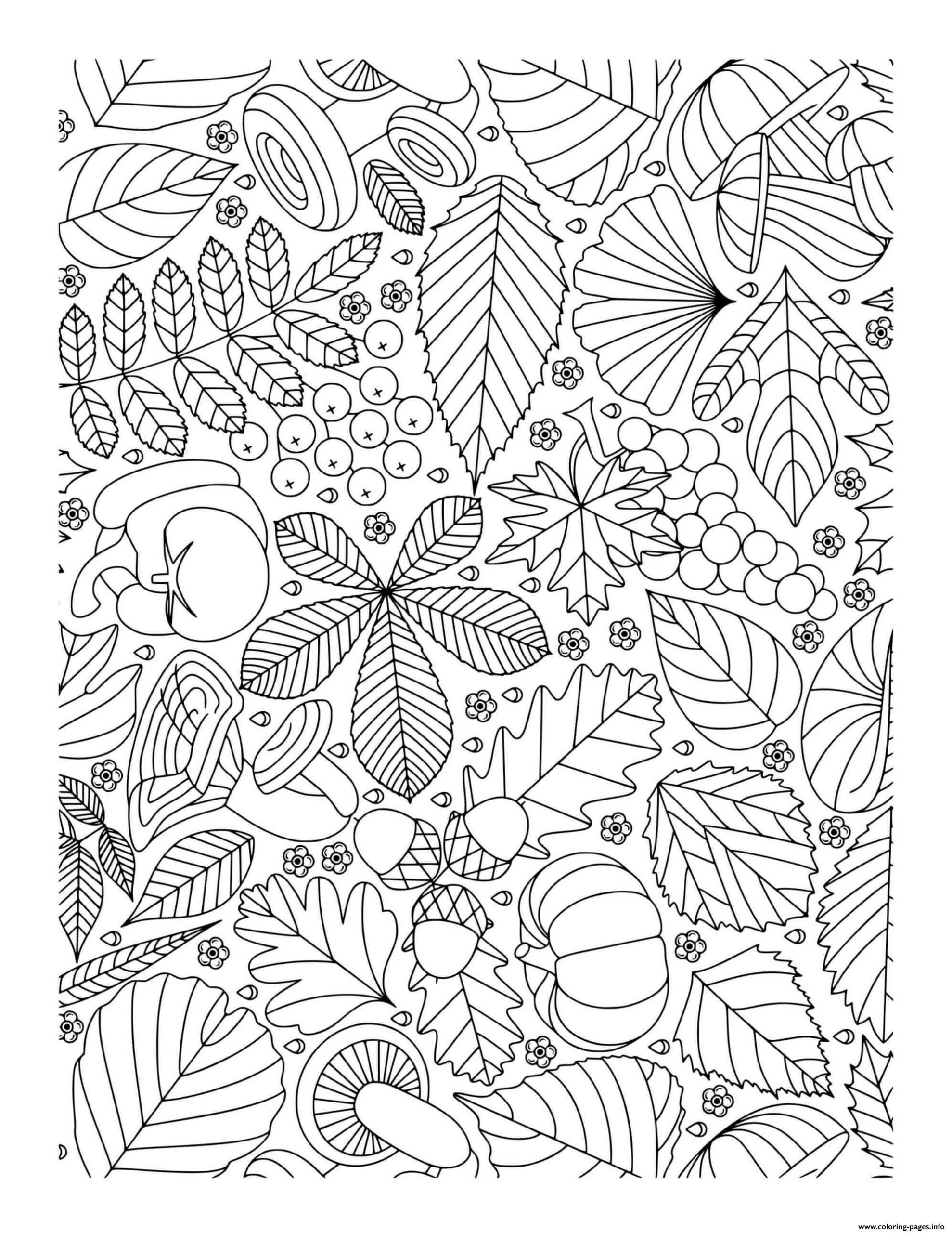 Printable Adult Fall Coloring Pages