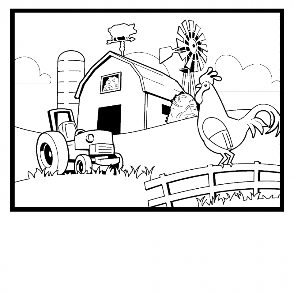 Farm Coloring Pages For Adults