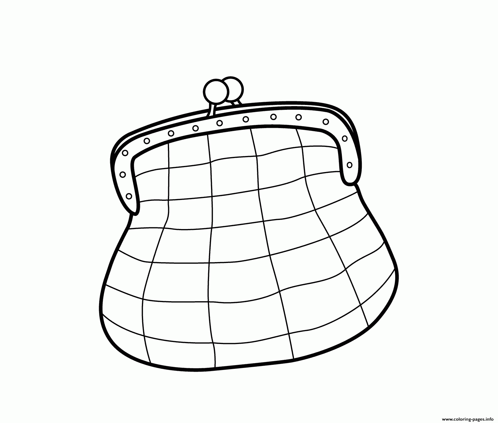 Fashion Bag Young Lady Coloring Page Printable
