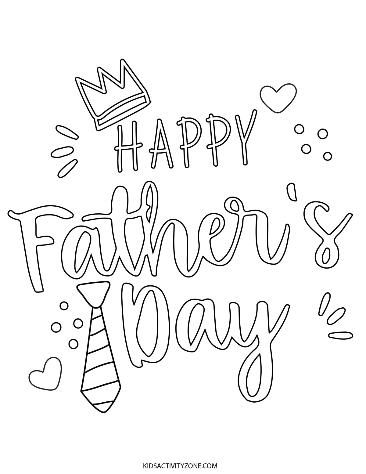 Father S Day Coloring Pages Kids Activity Zone