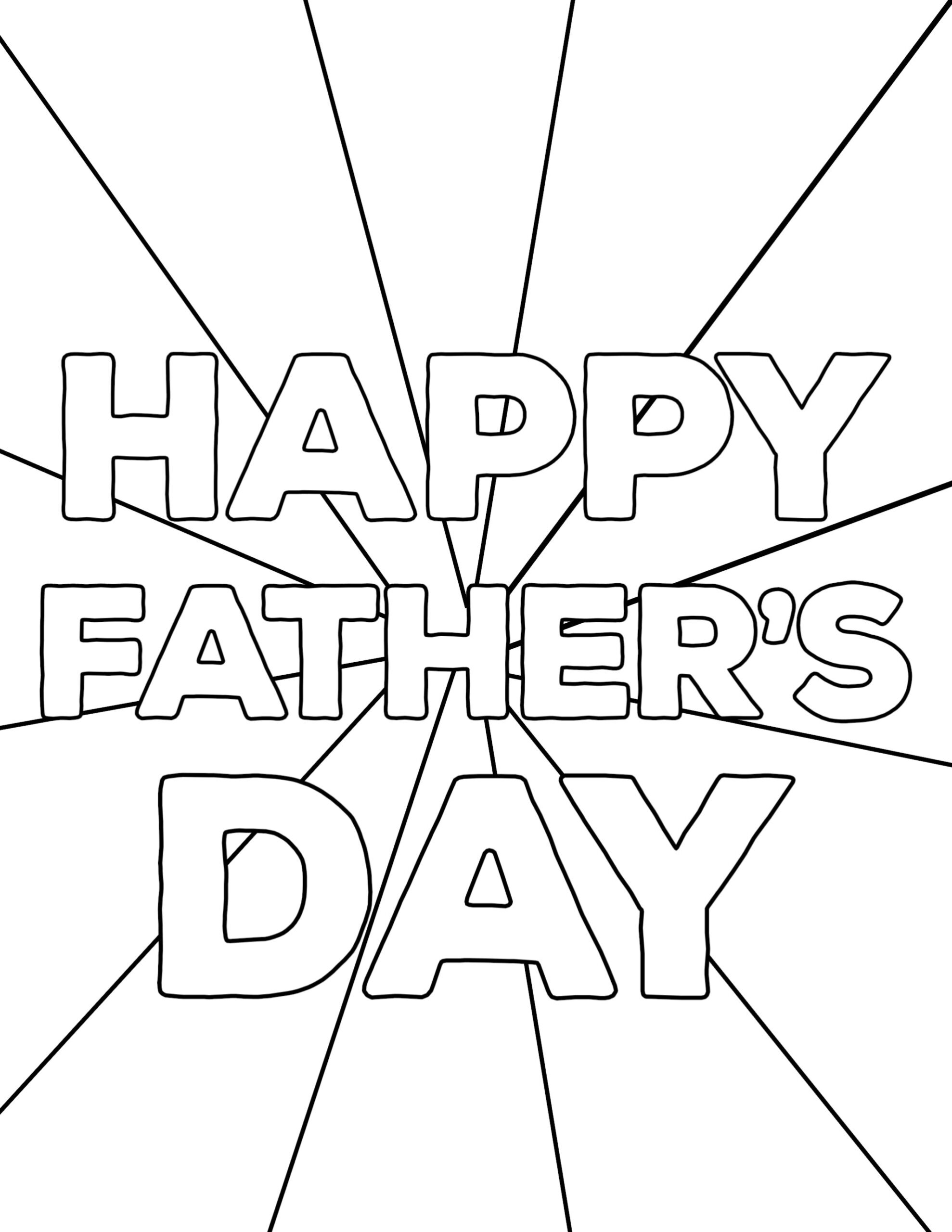 Fathers Day Coloring Page Father S Day Printable Happy Fathers Day